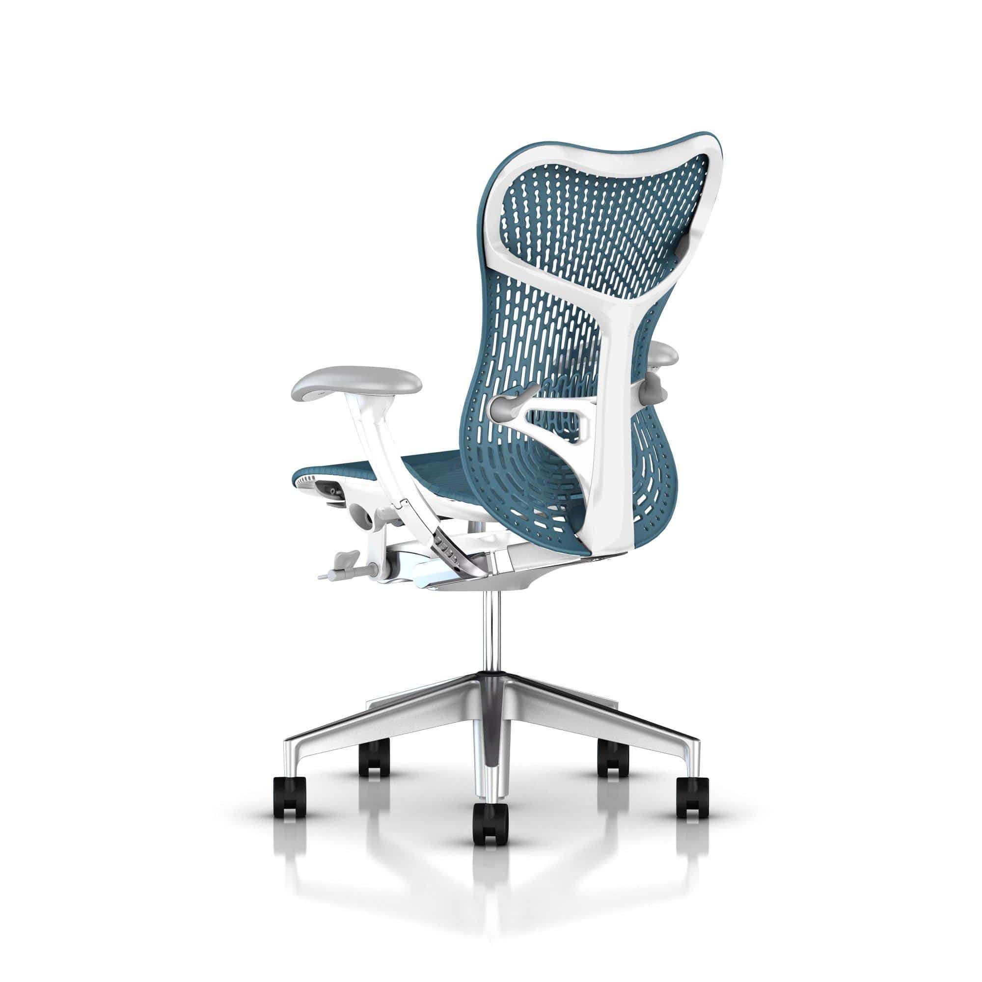 herman miller mirra bureaustoel turquoise triflex